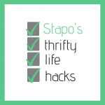 Stapo's thrifty life hacks logo